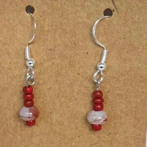 Handmade beaded 925 earrings from Key Largo